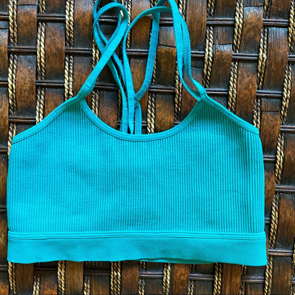 BKE Turquoise Ribbed Bralette